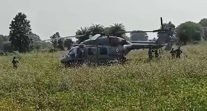 Indian Air Force helicopter made emergency landing