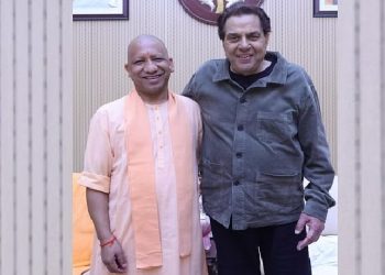 CM Yogi met film star Dharmendra