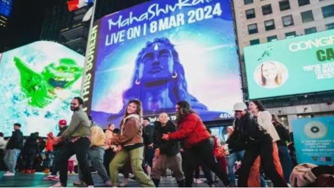 Mahashivratri celebration in Times Square