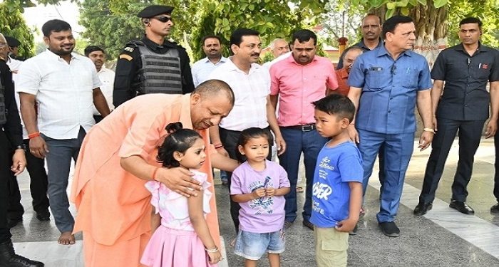 CM Yogi showered love on children