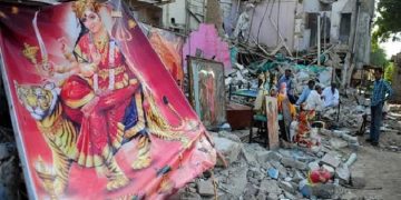 Hindu Temple Demolished