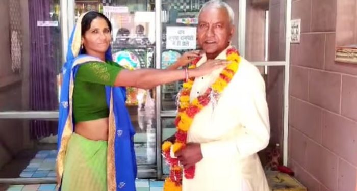 80 year old man married 34 year old bride
