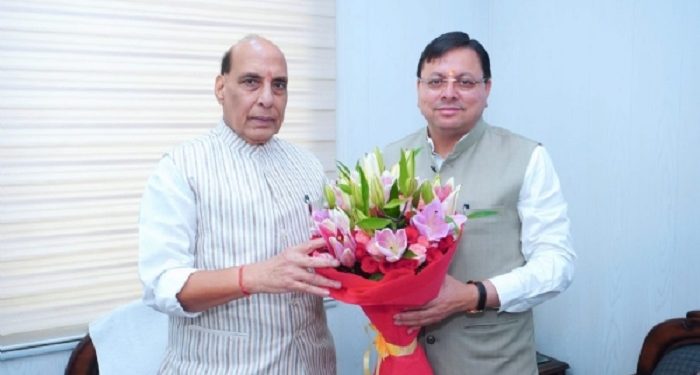 CM Dhami met Rajnath in Delhi