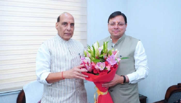 CM Dhami met Rajnath in Delhi