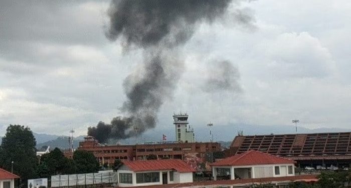 Plane crashed at Tribhuvan Airport