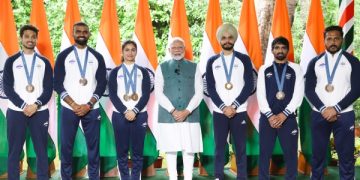 pm modi met the olympic players