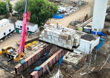 The bridge being built for the bullet train collapsed