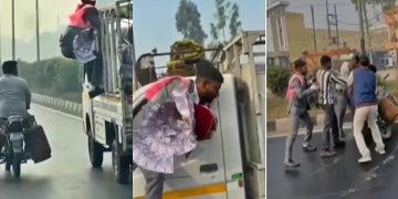 The groom caught the thief in a moving car