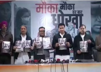 Congress released white paper against AAP government