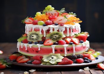 Fruit Ice Cream Cake