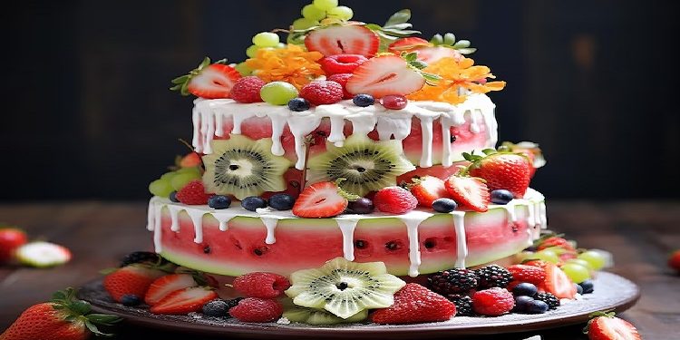 Fruit Ice Cream Cake