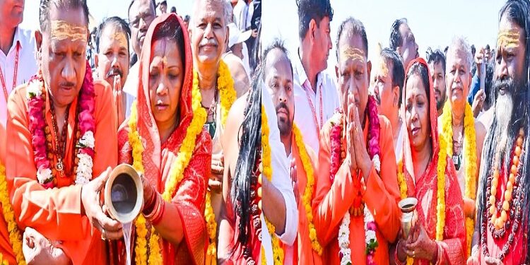 CM Vishnudev Sai took a holy bath at Triveni Sangam