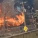 A huge fire broke out in a hostel