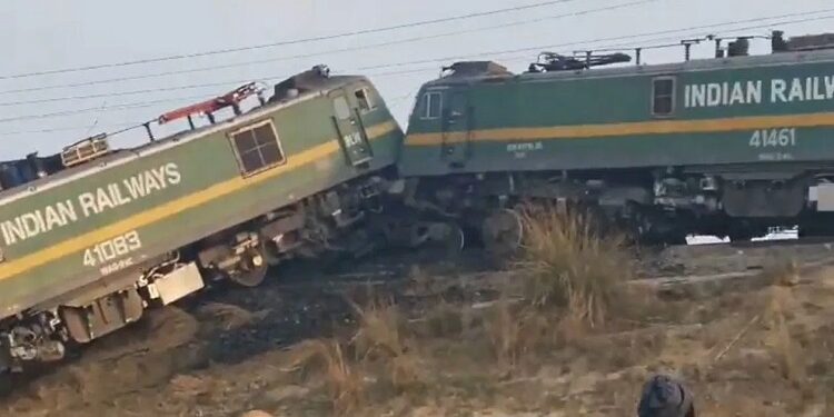Collision of two freight trains