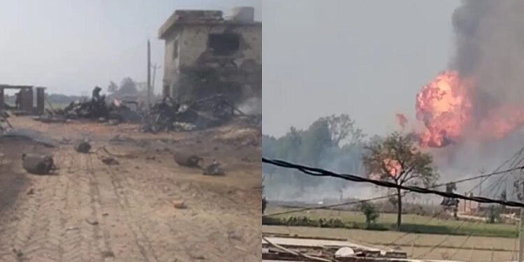 Cylinders started exploding in the gas agency