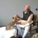 PM Modi was seen caressing a lion cub