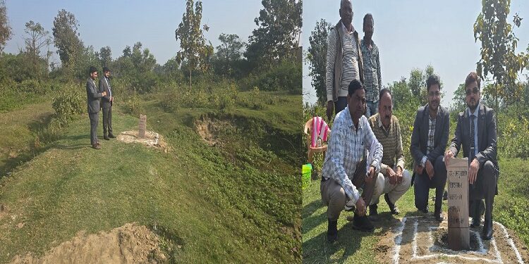 Installation of plaques on government lands begins in Shravasti