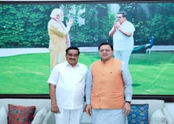 CM Dhami met Water Power Minister CR Patil