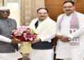 Bhajan Lal and JP Nadda met the Governor