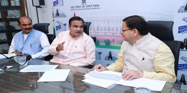 CM Dhami met Union Road Minister Nitin Gadkari
