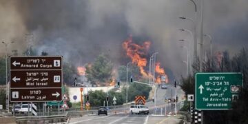 A huge fire broke out in the forests of this country