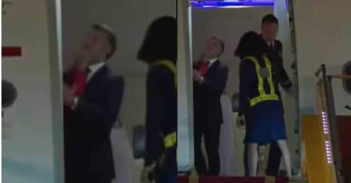 President Emmanuel Macron's wife slapped him
