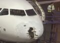 Lightning struck Indigo flight
