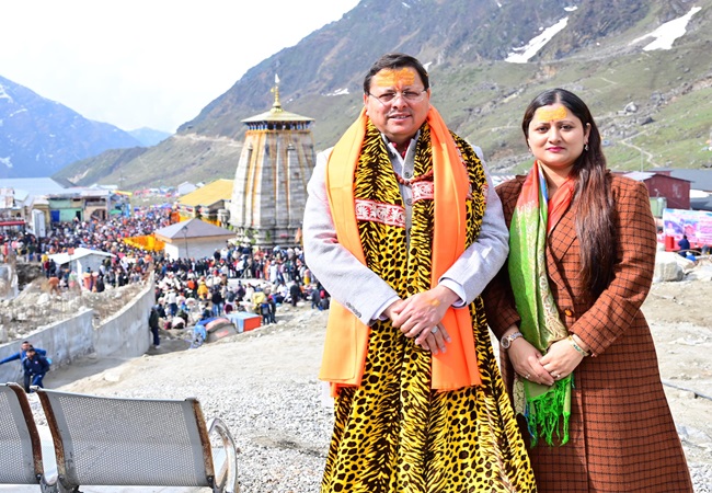 CM Dhami took the blessings of Baba Kedarnath