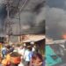 A huge fire broke out in Kanpur's medicine market