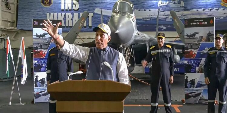 Rajnath Singh visits INS Vikrant in Goa