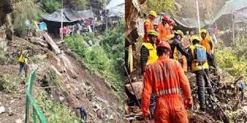 Landslide on Yamunotri trekking route