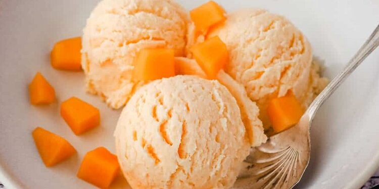 Muskmelon ice cream
