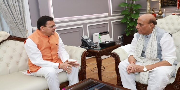 CM Dhami met Rajnath Singh