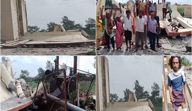 Water tank constructed at a cost of Rs 13.96 crore collapsed