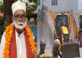 Bulldozer roared on Changur Baba's luxurious mansion
