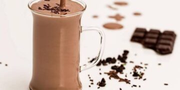 Dark chocolate milkshake