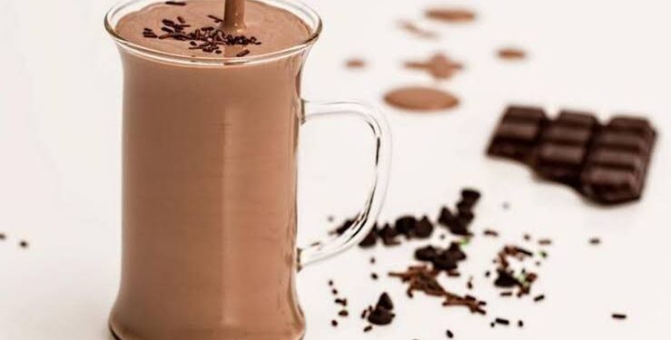 Dark chocolate milkshake