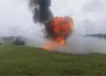 Plane catches fire at Dehradun airport