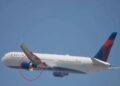 The plane's engine suddenly caught fire mid-air