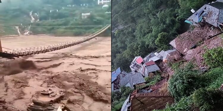 8 houses washed away due to cloudburst in Himachal