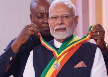 PM Modi honored with Ghana's national honor