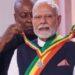 PM Modi honored with Ghana's national honor