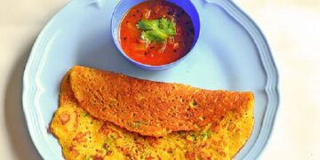 Tomato Besan Veg Omelet