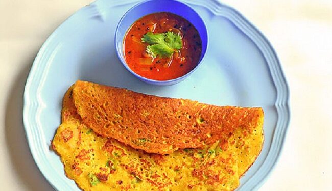 Tomato Besan Veg Omelet