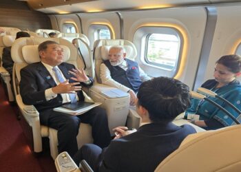PM Modi traveled in bullet train in Japan