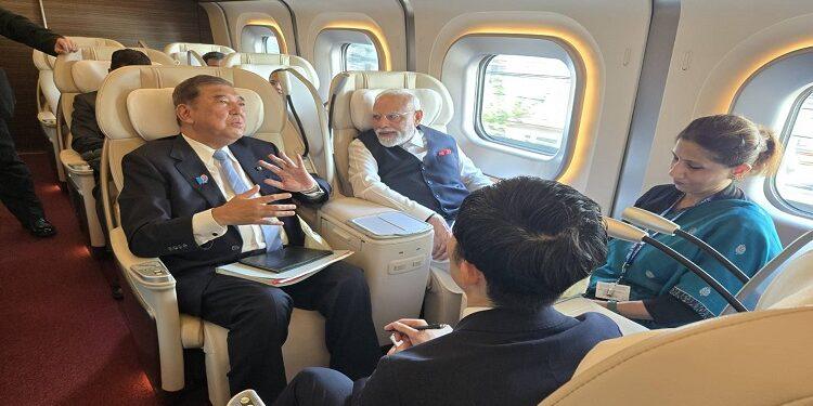PM Modi traveled in bullet train in Japan