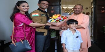 Astronaut Group Captain Shubhanshu Shukla met CM Yogi