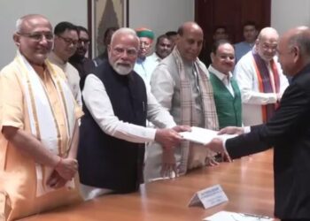 CP Radhakrishnan filed nomination for the post of Vice President
