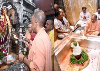 CM Yogi visited and worshipped Kashi Vishwanath and Kaal Bhairav