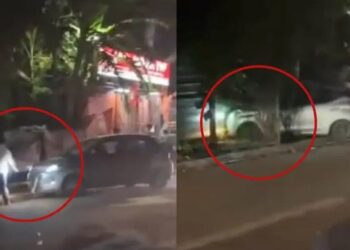 i10 car driver's rampage on Kanpur's VIP road